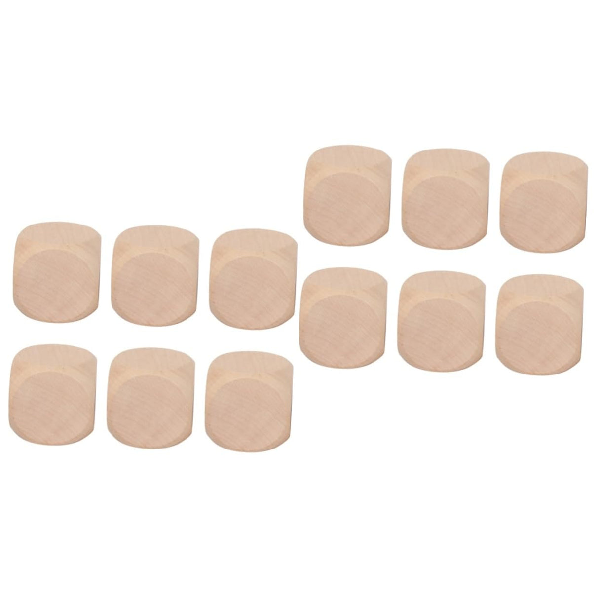 VILLCASE 12 Pcs Wood Blank Dice Unfinished Blocks DIY Wood Kids Block Toys Wood Block Blank Cubes Unfinished Wood Cubes Kids Toys Building Blocks for VILLCASE
