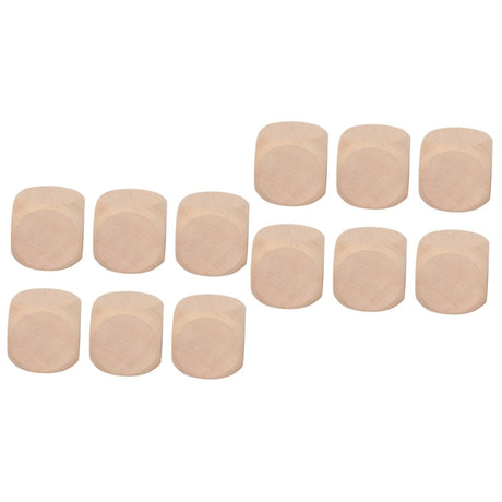 VILLCASE 12 Pcs Wood Blank Dice Unfinished Blocks DIY Wood Kids Block Toys Wood Block Blank Cubes Unfinished Wood Cubes Kids Toys Building Blocks for VILLCASE