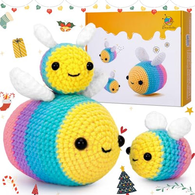 Crochetta Crochet Kit for Beginners, Beginner Crochet Starter Kit with Step-by-Step Video Tutorials, Beginner Crochet Kit for Adults Kids, Knitting