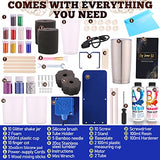 Alloytop Cup Turner Kit with Epoxy Resin kit for Beginner - Stainless Steel Turners Tumblers Machine Tool Art DIY Supplies Glitters Silicone Pads Alloytop