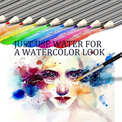 54 colored pencil sets, sketch pen sets, adult/children's professional watercolor pencils, professional/beginner, durable colored art pencils,