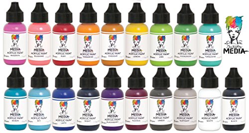 SPECIAL BUNDLE Ranger-Dina Wakley-Heavy Body Acrylic Paints-(1 oz) 19 COLORS Dina Wakley