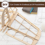 Sasylvia 20 Sheets Balsa Wood Sheets Basswood Sheets for Crafts Plywood Sheets Unfinished Wooden Boards Rectangular Wood Planks for DIY Models Sasylvia