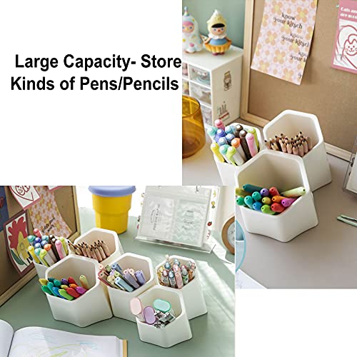 BTSKY Hexagonal Creative Pen Holder, Pen Container, Brush Pot, Combination Desktop Storage Organizer, Creative Hanging Planter Holder Multifunctional BTSKY
