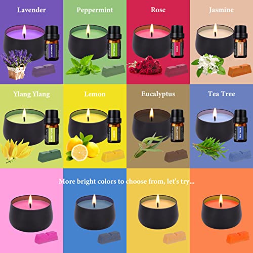 SAEUYVB Candle Making Kit for Adults with Hot Plate, DIY Starter Soy Candle Making Supplies/Kit - Perfect as Home Decorations（Black） SAEUYVB