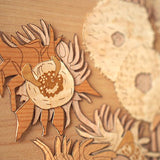 KINOWA Wooden Art Kit Kiharie Sunflowers Made in Japan KINOWA