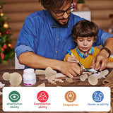 Veemoon 10pcs Wooden Mushroom Natural Unfinished Mushrooms Plain Unpainted Wood Mushroom Figures Mini Mushrooms for Arts and Crafts Projects Veemoon