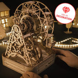 WOODEN.CITY Wood Ferris Wheel Building Kit 3D Puzzles - Discover Ferris Wheel Decor 3D Wooden Puzzles for Adults - Ferris Wheel Desk Wooden Models WOODEN.CITY