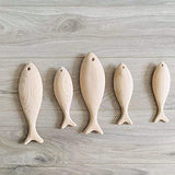 Pack of 3 Wooden Fish, 3D Unfinished Wooden Fish for Crafts, Wooden Fish Decor ,Decorative Wooden Fish, Wooden Fish Wall Decor Art, Wooden Fish Generic