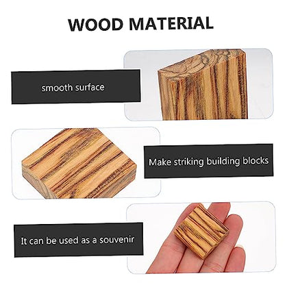 CORHAD 24pcs Ring Wood Stabilized Wood Ring Blanks Wood Blanks for Crafts Ring Making Supplies Wooden Craft Cubes Ring Making Materials Natural - WoodArtSupply