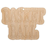 Basketball Fun Text Unfinished Craft Wood Holiday Christmas Tree DIY Pre-Drilled Ornament Sniggle Sloth