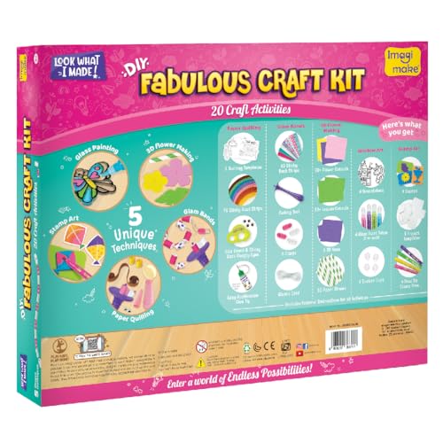Imagimkake Fabulous Craft Kit | Creative Toy and DIY Set for Kids, Arts and Crafts for Kids | Christmas Gifts for Kids, Craft Kits for Kids, Gifts Imagimake