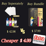 A-SUB Sublimation Paper 125gsm and Sublimation Ink Bundle Kit for Heat Transfer on Tumblers, Tee shirt, Mugs,etc. to Personalize your Holiday Gift A-SUB