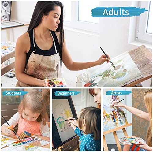 Angular Paint Brushes Set, 6 Pcs Angled Paintbrushes for Acrylic Oil Watercolor Gouache Painting, Premium Nylon Hair Angle Shader Brush for Art Genixart