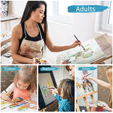 Angular Paint Brushes Set, 6 Pcs Angled Paintbrushes for Acrylic Oil Watercolor Gouache Painting, Premium Nylon Hair Angle Shader Brush for Art Genixart