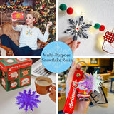 Christmas Resin Molds 8Pcs 3D Ice Crystal Snowflake Silicone Epoxy Resin Mold Soap Keychain Jewelry Casting Silicone Mold for Christmas Tree Home OMDBAGD