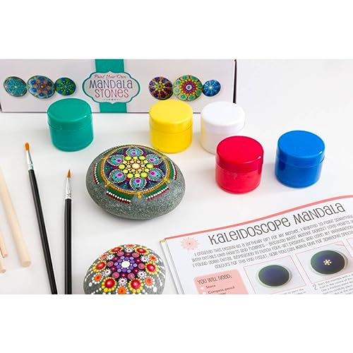 Paint Your Own Mandala Stones-This Complete Starter Kit includes all you need to create Stunning Hand-Made Pieces of Art Hinkler