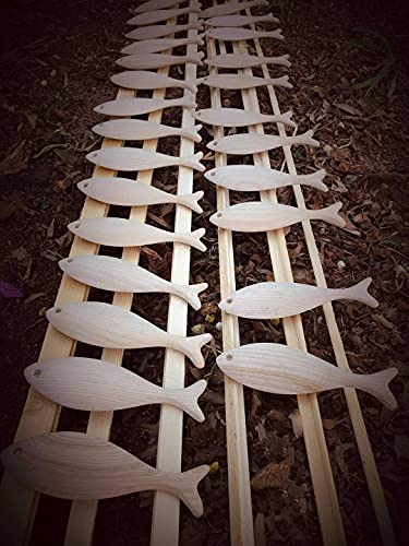 Pack of 3 Wooden Fish, 3D Unfinished Wooden Fish for Crafts, Wooden Fish Decor ,Decorative Wooden Fish, Wooden Fish Wall Decor Art, Wooden Fish Generic