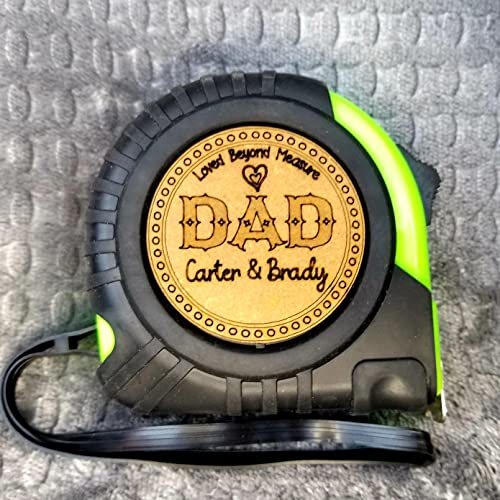 Christmas Gift for Dad | Custom Tape Measure | REAL Wood | Personalized Tape Measure with Custom Kids Names | Loved Beyond Measure | 1-6 Names | Gift D3 Maker Custom Creations