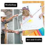 2 Pack Measure Tape with Adhesive Backing,39'' Left to Right Metal Self-Adhesive Measuring Tape Sticky Measure Tape Double Scale Sticky Tape Measure Mozeat Lens