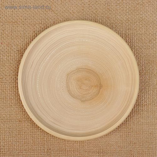 Set of 4 Wooden Craft Plates - DIY Handmade Home Decor - Wood Painting Kit, Unfinished Wood Dishes for Crafting - Wood Craft Plates - Unfinished Wood