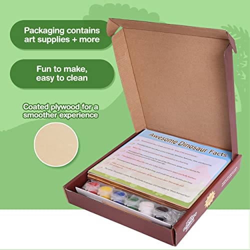 CoolToys Daring Dinos Paint n' Play 3D Model and Craft Kit - STEM Educational Wooden Dinosaurs Building and Painting Set for Kids Ages 6+, Fun and CoolToys