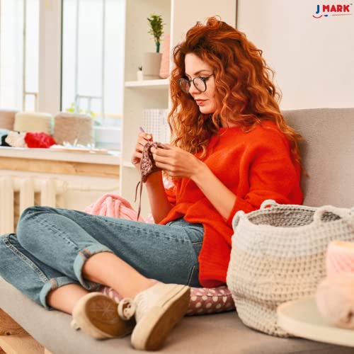 J MARK Crochet Kit for Beginners – Complete Crocheting Set with Acrylic Yarn and Accessories J MARK