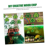 Anneome 30pcs Small Pendant Wooden Shamrock Cutouts Shamrock Decorations Unfinished Wooden Cutouts DIY Shamrocks Cutouts Wood Crafts Shamrock Prop Anneome