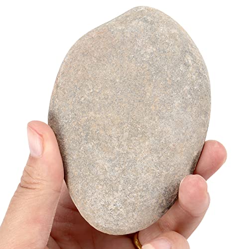 SINJEUN 16 PCS 3-4 Inch Large River Rocks for Painting, Bulk 10 lbs Craft Stones for Rock Painting, Natural River Rocks, Decoration, Smooth Painting