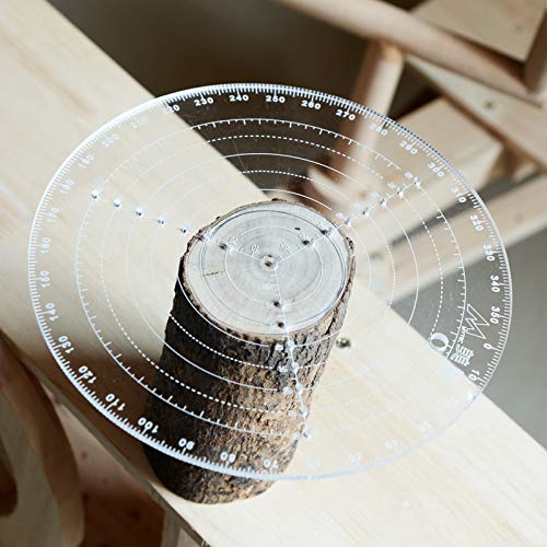 300mm /11.8inch Round Center Finder Compass for Wood Turners Lathe Work Clear Acrylic Drawing Circles Diameter - WoodArtSupply