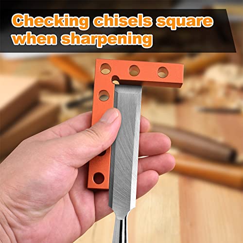 Mini Small Square Center Finder Tool 90 Degree Precision Machinist Square Quick Measuring Square Edge Marking Center Finder for Woodworking Pocket