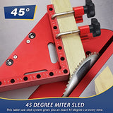 HFM 45 Degree Featherboard Bevel Cut Fence Table Saw Accessories Fits Standard 3/8" x 3/4" Miter Slot For auxiliary woodworking tools Making picture Heavy fog mountain