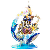MU 3D Palace Metal Puzzles for Adults Starlit Amusement Park, DIY Model Kits Block Building Landscape Architecture Jigsaw, Birthday New Year Gift MU