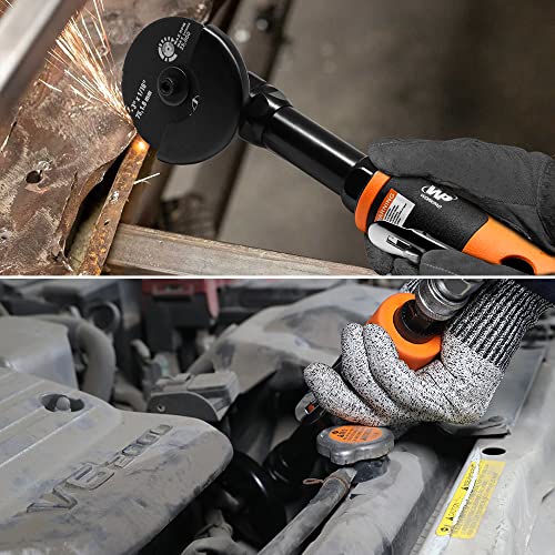 Air Cut off Tool, WP WORKPAD 3 inch Cut Off Tool with 5Pcs Die Grinder Cut Off Wheels,18000RPM, Pneumatic Cutting Machine Metal Sheet Cutter Tool Kit WP WORKPAD