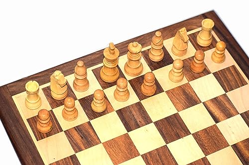 Star InternationalHandmade Magnetic Chess Table Rosewood Wood | Chess Set with Folding Game Board | Home, Office, Travelling and Gift Uses|100% STAR INTERNATIONAL