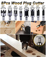 Rocaris 39 Pack Woodworking Chamfer Drilling Tools, Including Countersink Drill Bits, L-Wrench, Wood Plug Cutter, Step Drill Bit, Center Punch, Drill Rocaris