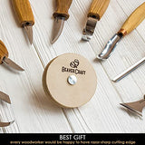 BeaverCraft PW1 Sharpening Wheel Stropping 3" Wheel Leather Wheel Honing Wheel Leather Polishing Wheel Knife Sharpening Wheel Kit Leather Stropping BeaverCraft