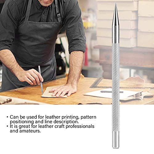 Hilitand Leather Scriber Pen, Stainless Steel Leather Scriber Positioning Pen Marking Tool DIY Crafts Tool for Leather Craft Projects Hilitand
