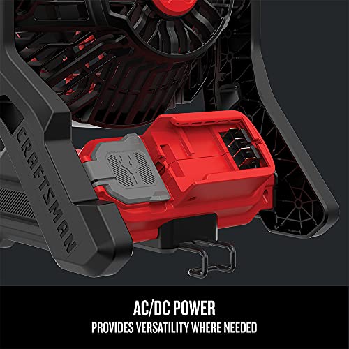 CRAFTSMAN 20V MAX* Cordless Fan, Tool Only (CMCE001B), Red Craftsman