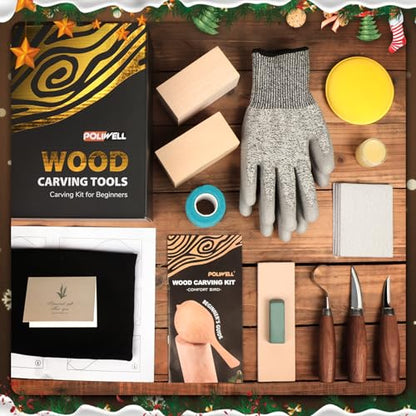 Wood Whittling Kit 18PCS Comfort Bird DIY Wood Carving Kit Basswood Blocks Gifts Set for Beginners Adults and Kids Whittling Knife Set with Complete