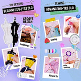600+Pcs - Fashion Designer Kit for Girls with 5 Mannequins - Creativity DIY Arts and Crafts Kit Educational Toys - Sewing Kit for Kids Ages 8-12 - ONE TO FOUR