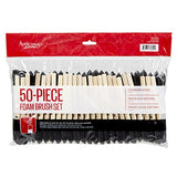 Artlicious Foam Brush Set - Pack of 50 Disposable, 1-inch Sponge Paint Brushes for Acrylic Painting, Staining, Varnishes & DIY Craft Projects - Art Artlicious