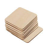 BESPORTBLE 20pcs Wooden Square Cutouts Square Wood Cutout DIY Cutouts Crafts Jewelry Accessories Unfinished Wood Crafts Natural Wood Slices Wooden BESPORTBLE
