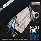 U.S. Art Supply Set of 4 Different Stylesof Sketching and Drawing Paper Pads (242 Sheets Total) - 2 Each 5.5" x 8.5" and 9" x 12" Premium Spiral U.S. Art Supply