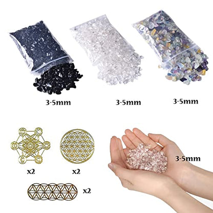 3-5mm Crystal Crushed Stone for Resin Art Supplies Kit，Stone Crushed Crystal Quartz Resin Accessories for Resin Art,Crafts,Molds, Pieces Irregular - WoodArtSupply