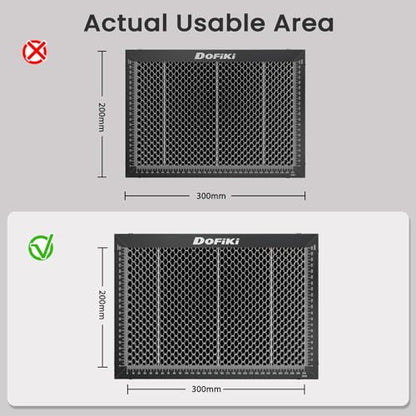 Dofiki Honeycomb Laser Bed 8 x 12" 200mm x 300mm for K40 Laser Engraver Steel Honeycomb for CO2 Laser Cutting - WoodArtSupply