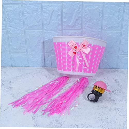 BESPORTBLE 4PCS Kid Scooter Girls Suit Kid Bike Basket Kids'+Bicycles Basket for Kids Bike Bike Basket Bike Tassels Bike Ring Horn Kids Bicycle BESPORTBLE