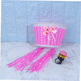 BESPORTBLE 4PCS Kid Scooter Girls Suit Kid Bike Basket Kids'+Bicycles Basket for Kids Bike Bike Basket Bike Tassels Bike Ring Horn Kids Bicycle BESPORTBLE