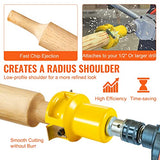 VEVOR Tenon Cutter, 1.5" / 38 mm Diameter, Premium Aluminum & Steel Log Furniture Cutter, with Dual Curved Blades & Button Screws Home Master Kit, VEVOR