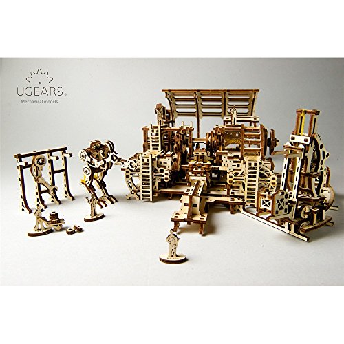 S.T.E.A.M. Line Toys UGears Mechanical Models 3-D Wooden Puzzle - Mechanical Robot Factory UGEARS